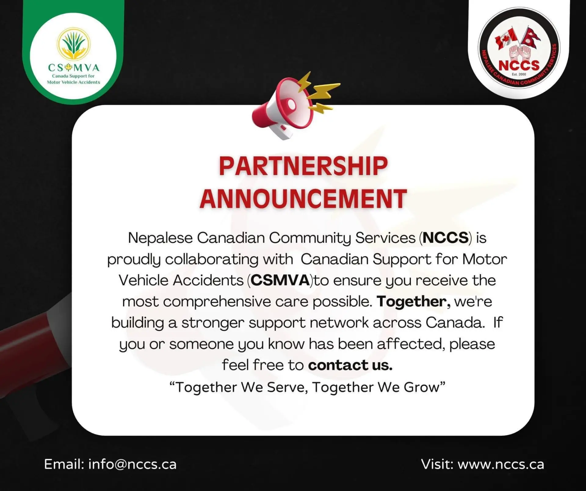 Partnership Announcement: NCCS & CSMVA