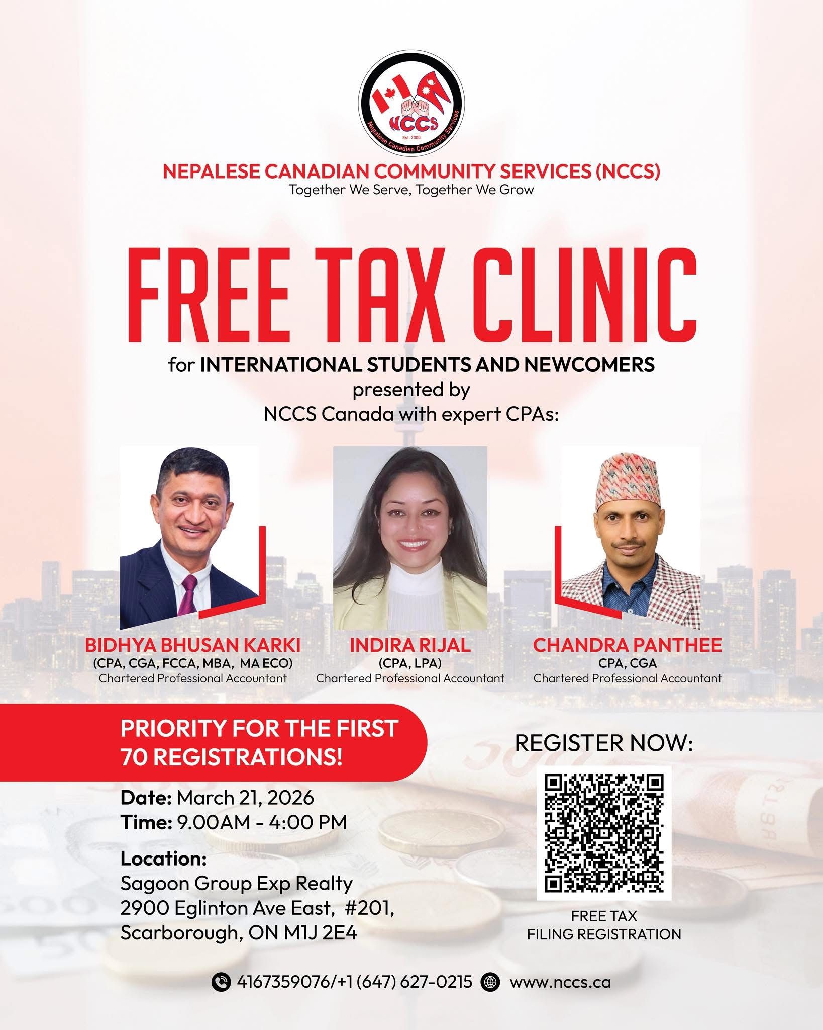 Free Tax Clinic for International Students & Newcomers