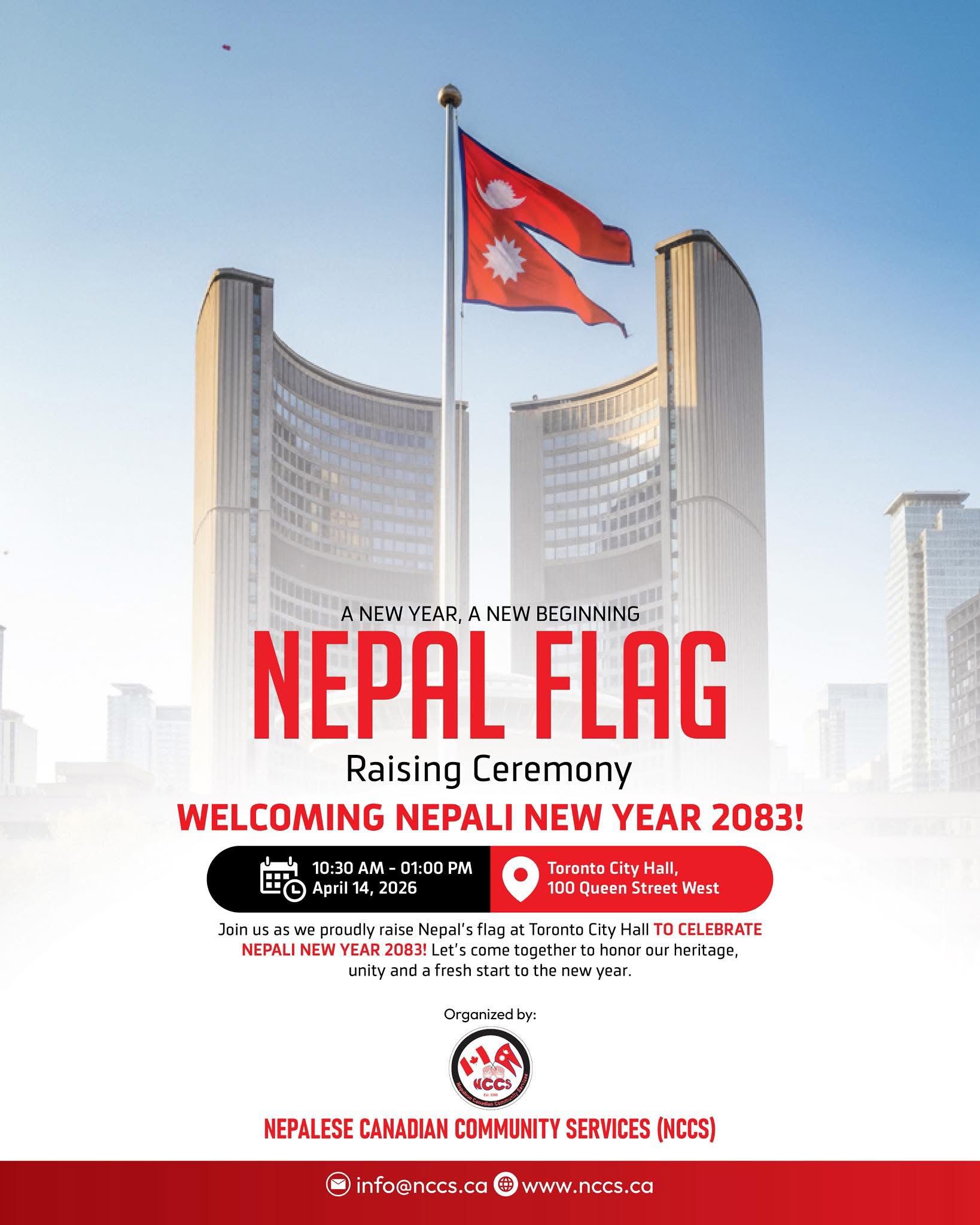 Nepal Flag Raising Ceremony: Celebrating New Year 2083